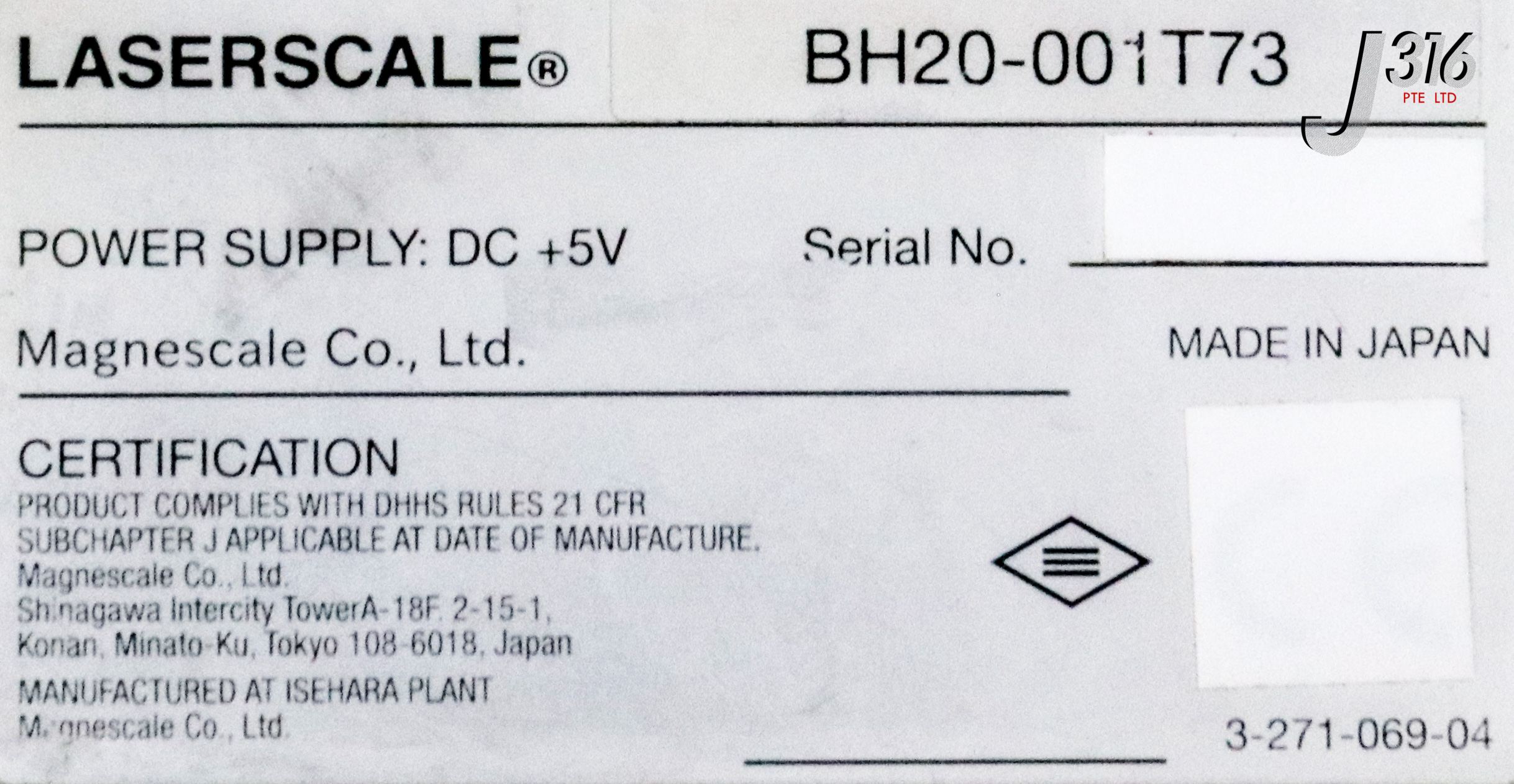 26241 DAIICHI COMPONENTS DIRECT DRIVE MTR W/ LASERSCALE BH20